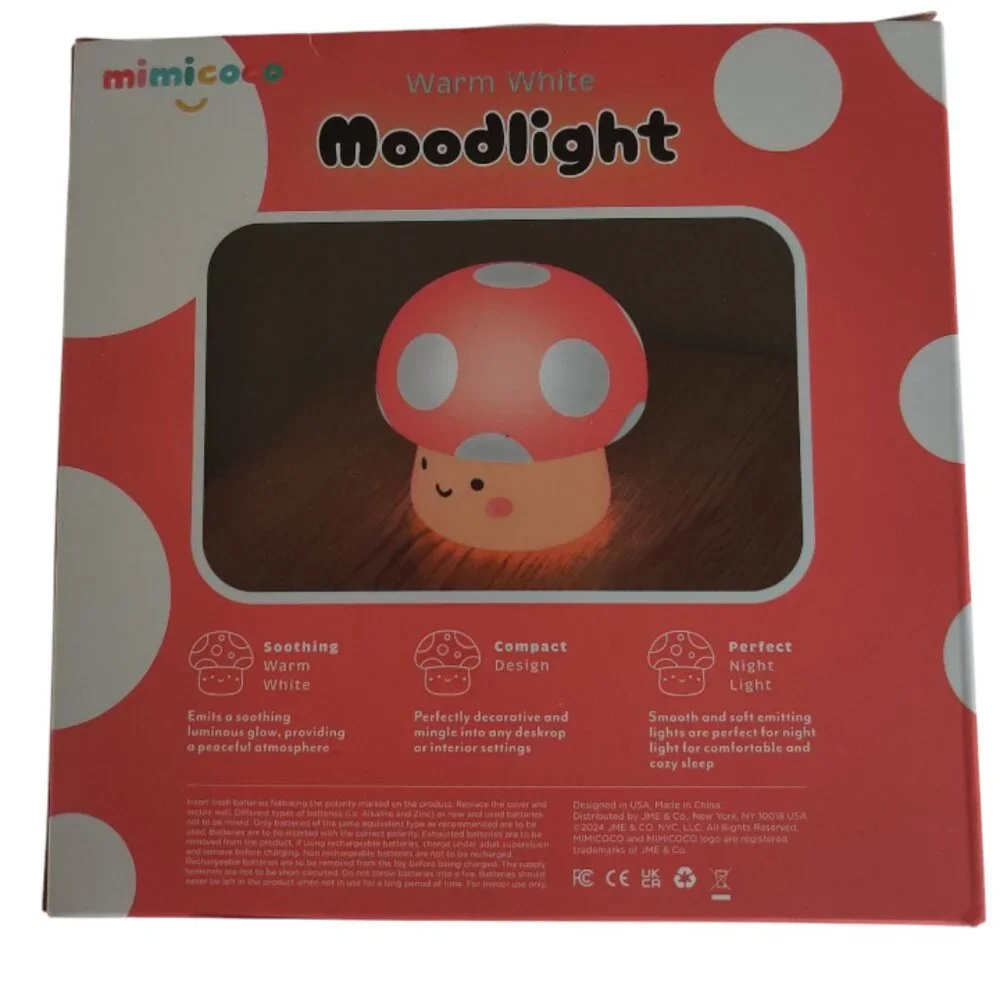 Mimicoco Kino Mushroom Warm White Moodlight NIB